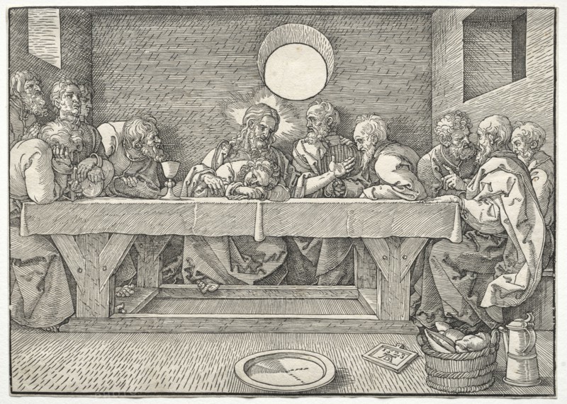 The Last Supper, 1523. Albrecht Dürer (German, 1471-1528). Woodcut