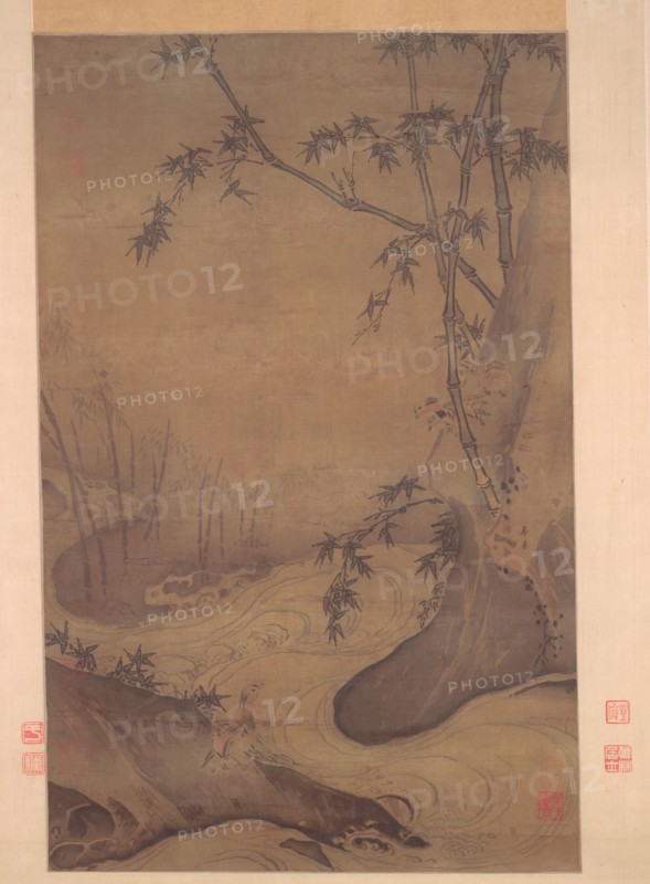 Bamboo and Ducks by a Rushing Stream, 1127-1279. Ma Yuan (Chinese, c. 1150-after 1255). Hanging scroll, ink and light color on silk; overall: 61 x 37 cm (24 x 14 9/16 in.).