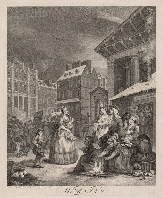 The Four Times of Day, 1738. William Hogarth (British, 1697-1764). Engraving