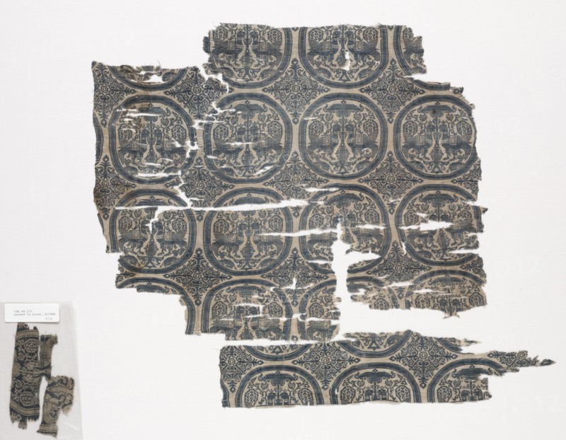 Fragment, mid 900s to mid 1000s. Iran, Buyid period, mid-10th to mid-11th century. Compound tabby; silk; overall: 54 x 53 cm (21 1/4 x 20 7/8 in.)