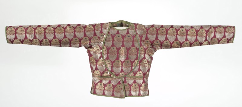 Jacket, 1800s. India, 19th century. Woven silk and metal threads, cotton; overall: 52 x 157.5 cm (20 1/2 x 62 in.)
