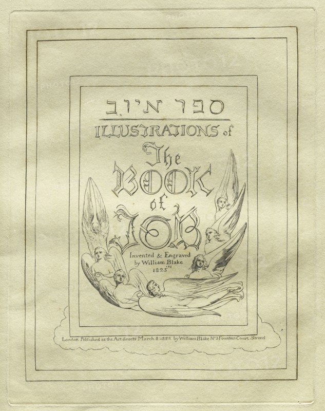 The Book of Job:  Title Page, 1825. William Blake (British, 1757-1827). Engraving