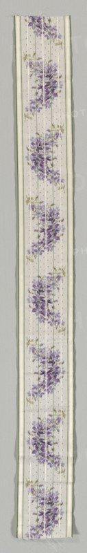 Ribbon, 1800s. France, 19th century. Silk; overall: 129.5 x 14 cm (51 x 5 1/2 in.)