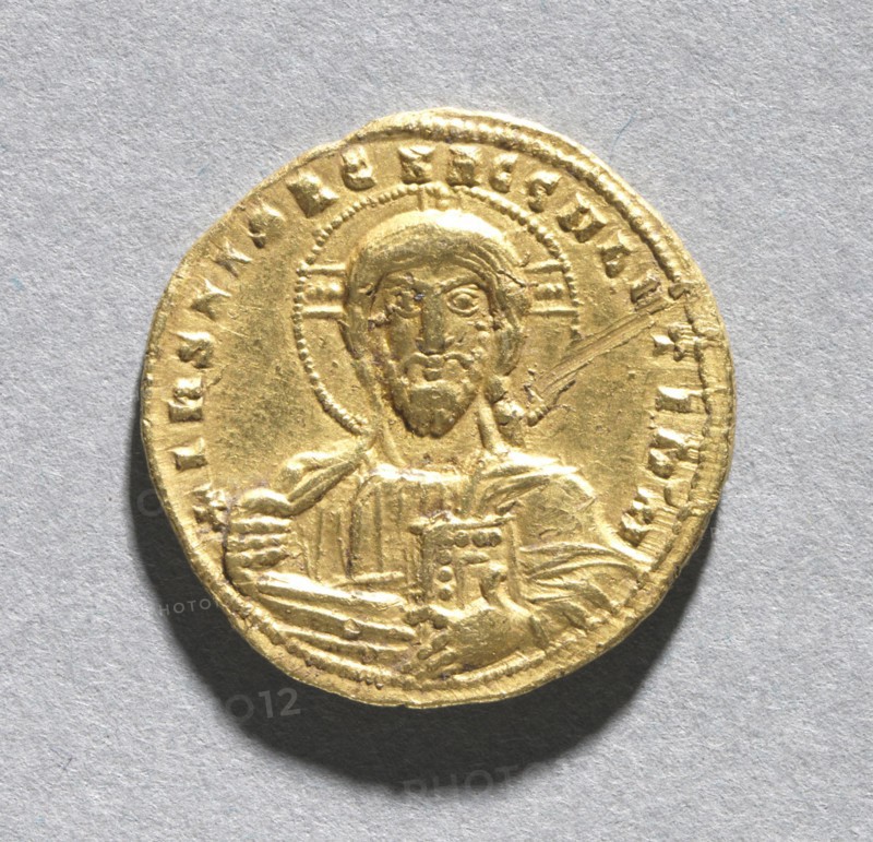 Nomisma with Nicephorus II Phocas (obverse), 963-969. Byzantium, 10th century. Gold; overall: 2 cm (13/16 in.)