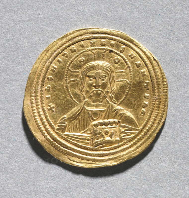 Nomisma with Basil II Bulgarotonos and His Brother Constantine VIII, 977-1025. Byzantium, Constantinople, 10th-11th century. Gold; diameter: 2.6 cm (1 in.)