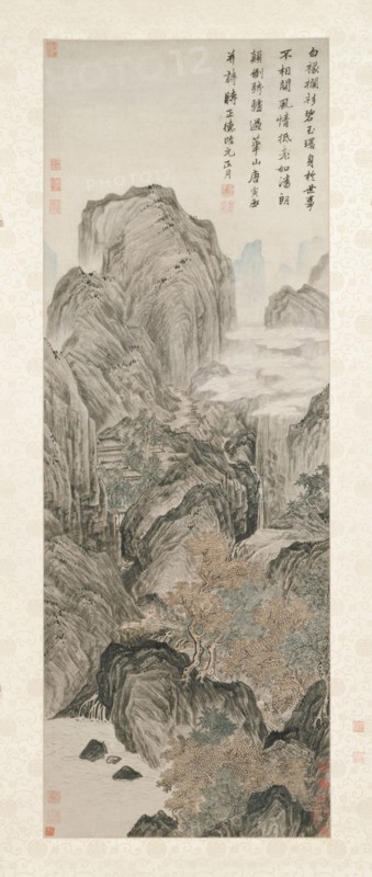 Mount Hua, 1506. Tang Yin (Chinese, 1470-1523). Hanging scroll, ink and light color on paper; overall: 213.5 x 57.6 cm (84 1/16 x 22 11/16 in.).