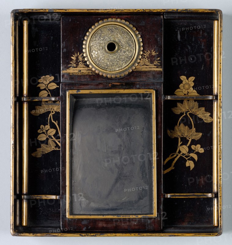 Writing Box (Suzuribako) with Design of Pine, Camellia and Bamboo, 1400s. Japan, Muromachi Period (1392-1573). Lacquer on wood with decoration in maki-e; overall: 24.2 x 22.6 cm (9 1/2 x 8 7/8 in.).