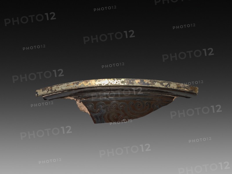 Fragment of a Lacquer Tray, 9-24. China, excavated at Lolang, Xin dynasty (9-23). Lacquer; overall: 3.8 x 14.3 cm (1 1/2 x 5 5/8 in.).