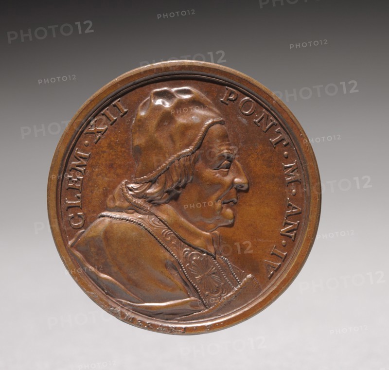 Portrait of Pope Clement XII Corsini (obverse and reverse), 1734. Ottone Hamerani (Italian, 1694-1761). Bronze; diameter: 3.9 cm (1 9/16 in.).