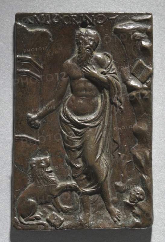 Saint Jerome, 1500s. Cast after a model by Ulocrino (Italian). Bronze; overall: 8 x 5.1 cm (3 1/8 x 2 in.).