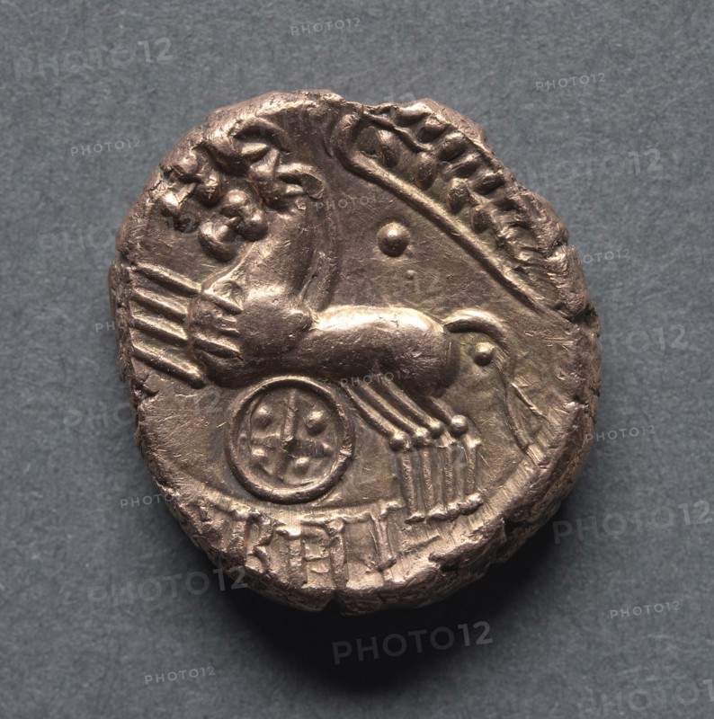 Cunobeline Stater (reverse), c. 10-40 A.D.. England (Ancient Britain), 1st century A.D.. Gold
