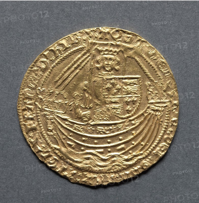 Noble (obverse), 1413-1422. England, Henry V, 1413-1422. Gold