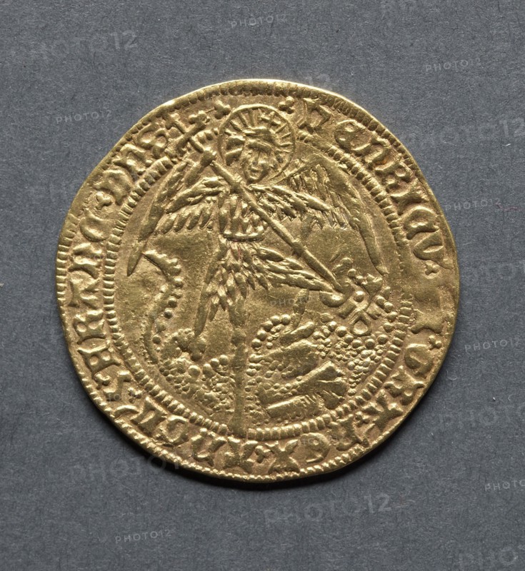 Noble (reverse), 1470-1471. England, Henry VI 1422-1461 (restored 1470-1471). Gold