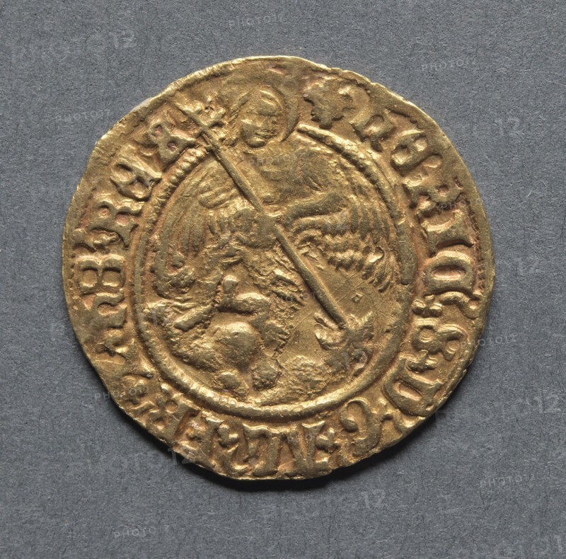 Half Angel (obverse), 1526-1544. England, Henry VIII, 1509-1547. Gold