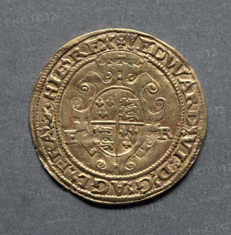 Half Sovereign (reverse), 1549-1550. England, Edward VI, 1547-1553. Gold