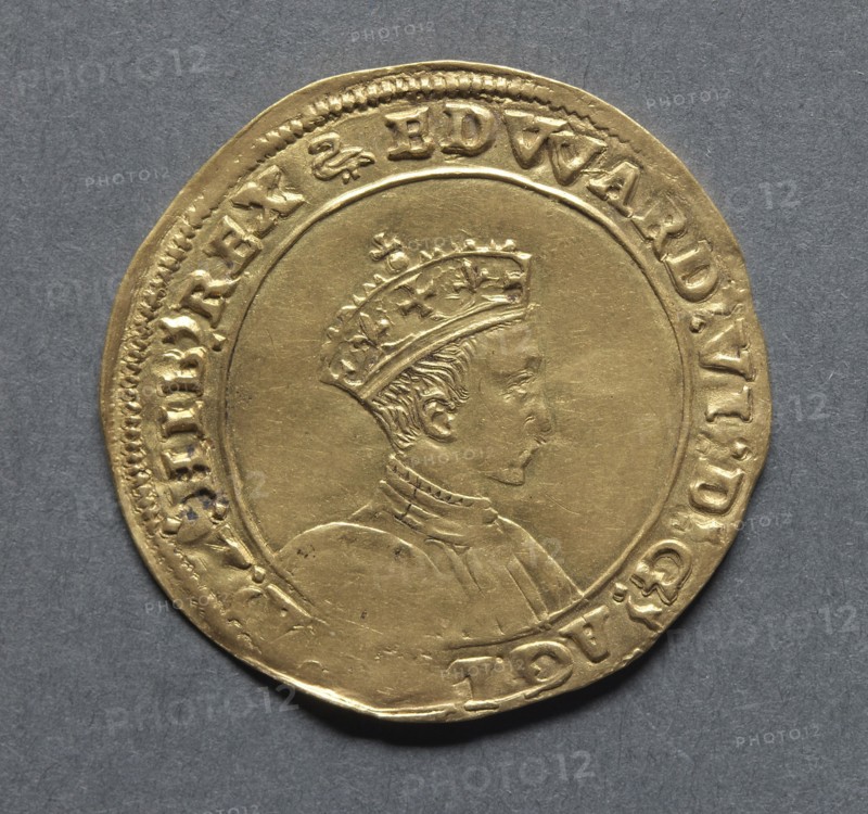 Half Sovereign, 1549-1550. England, Edward VI, 1547-1553. Gold