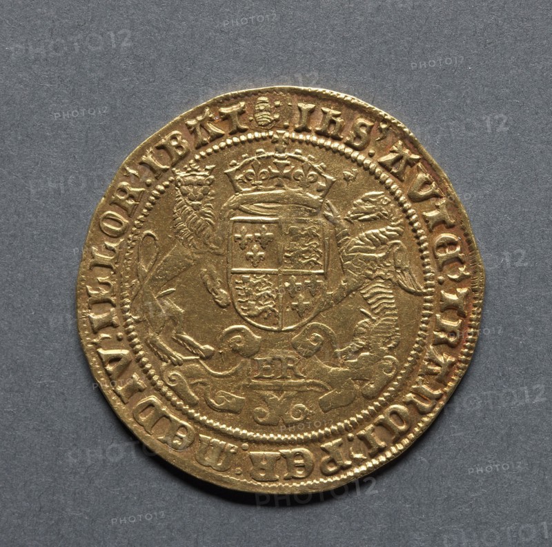 Sovereign of Twenty Shillings (obverse), 1550-1553. England, Edward VI, 1547-1553. Gold