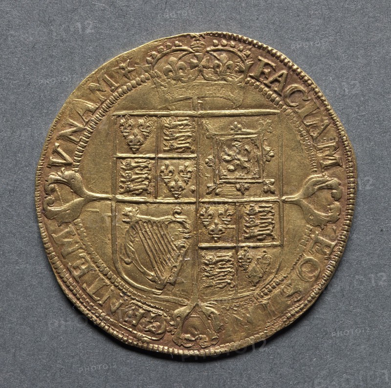 Laurel (reverse), 1619-1620. England, James I, 1603-1625. Gold