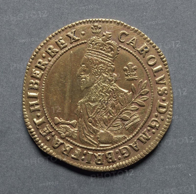 Triple Unite (obverse), 1644. England, Charles I, 1625-1649. Gold