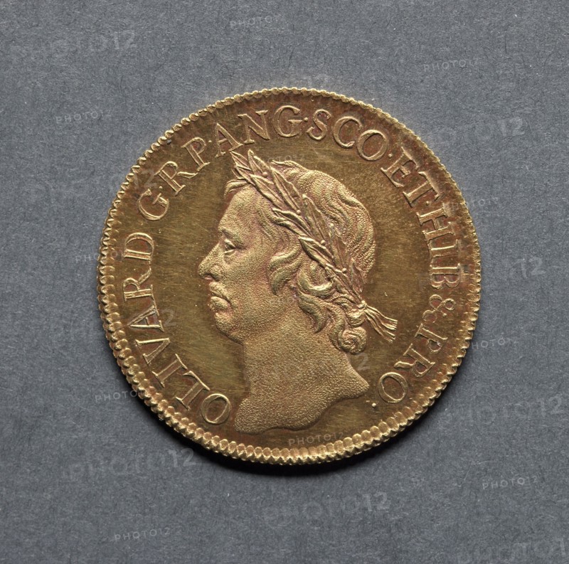 Broad [pattern] (obverse), 1656. England, Oliver Cromwell, Lord Protector, 1653-1658. Gold