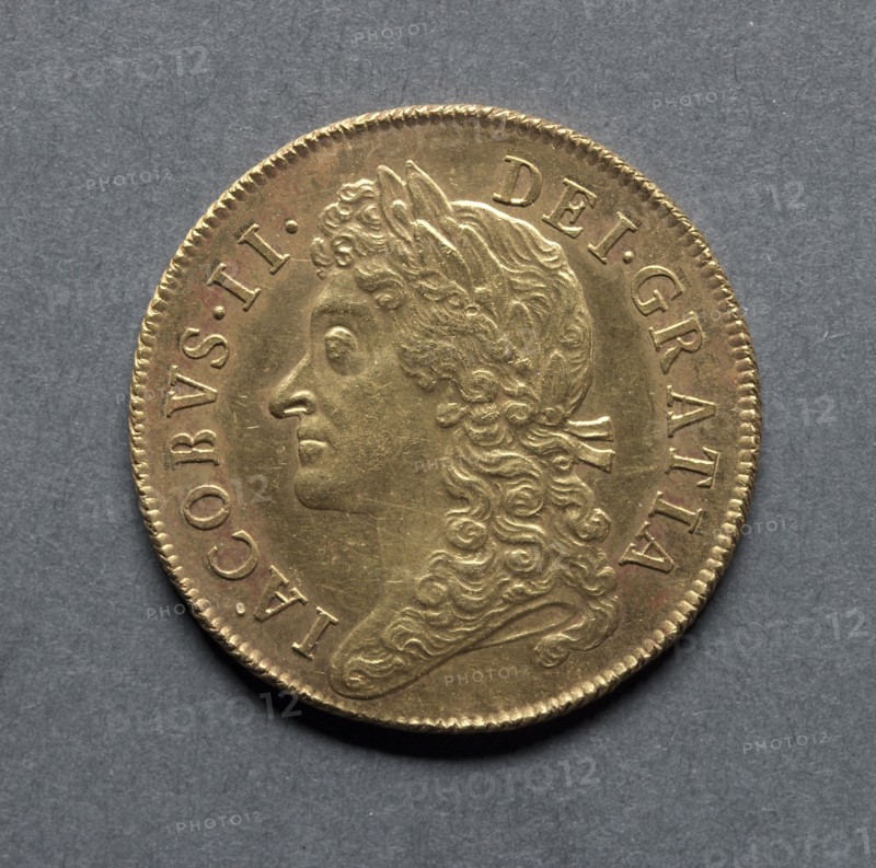Two Guineas (obverse), 1687. England, James II, 1685-1688. Gold