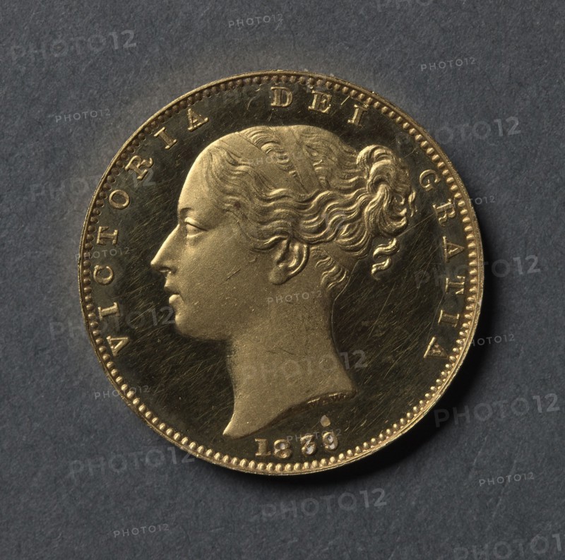 Sovereign , 1839. William Wyon (British). Gold