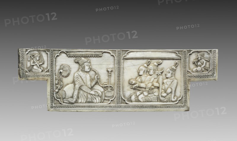 Panel from a Box, c. 1700. India, North East Deccan, Visakhapatnam district, Mughal Dynasty (1526-1756). Ivory; overall: 29.8 x 10.2 cm (11 3/4 x 4 in.).