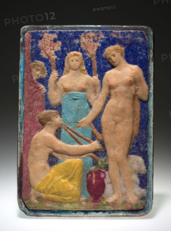 Incantation, 1892. Henri Cros (French, 1840-1907). Pâte-de-verre; overall: 33.4 x 23.3 cm (13 1/8 x 9 3/16 in.).