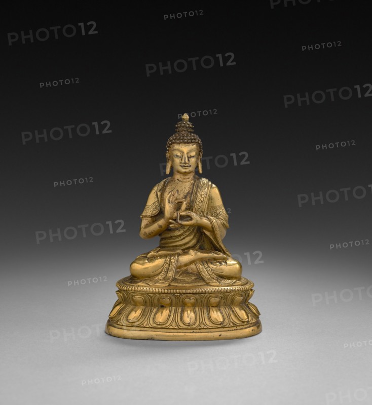 Seated Buddha, 1500s. China, Ming dynasty (1368-1644). Gilt bronze; overall: 9.9 cm (3 7/8 in.).
