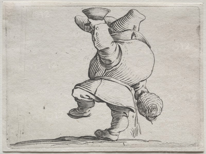Drinker Seen From Behind. Jacques Callot (French, 1592-1635). Etching