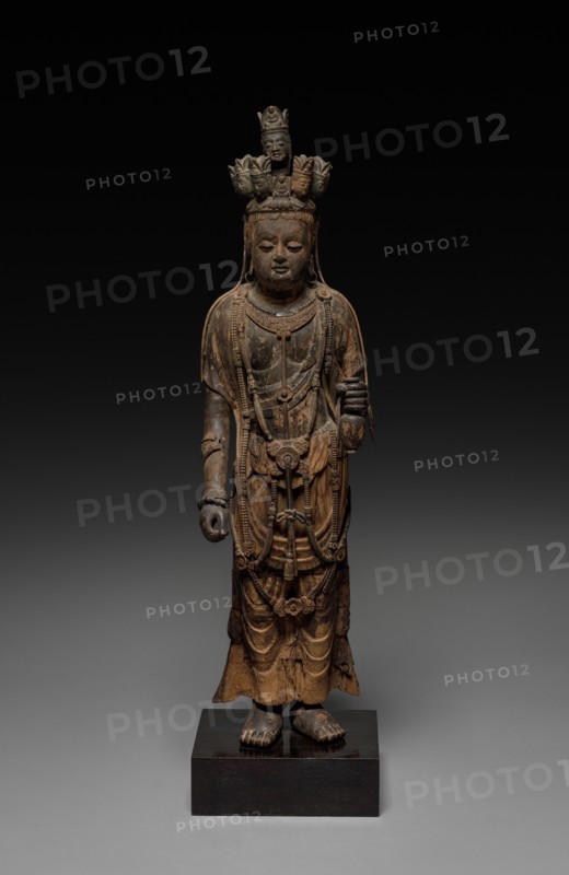 Eleven-Headed Guanyin, late 600s. China, Tang dynasty (618-907). Wood; height: 62.9 cm (24 3/4 in.).