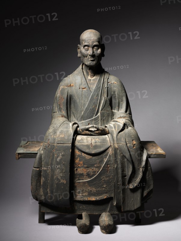Portrait of Hotto Enmyo Kokushi, 1286–1333. Japan, Kamakura Period (1185-1333). Hinoki cypress wood with lacquer; overall: 91.4 cm (36 in.).