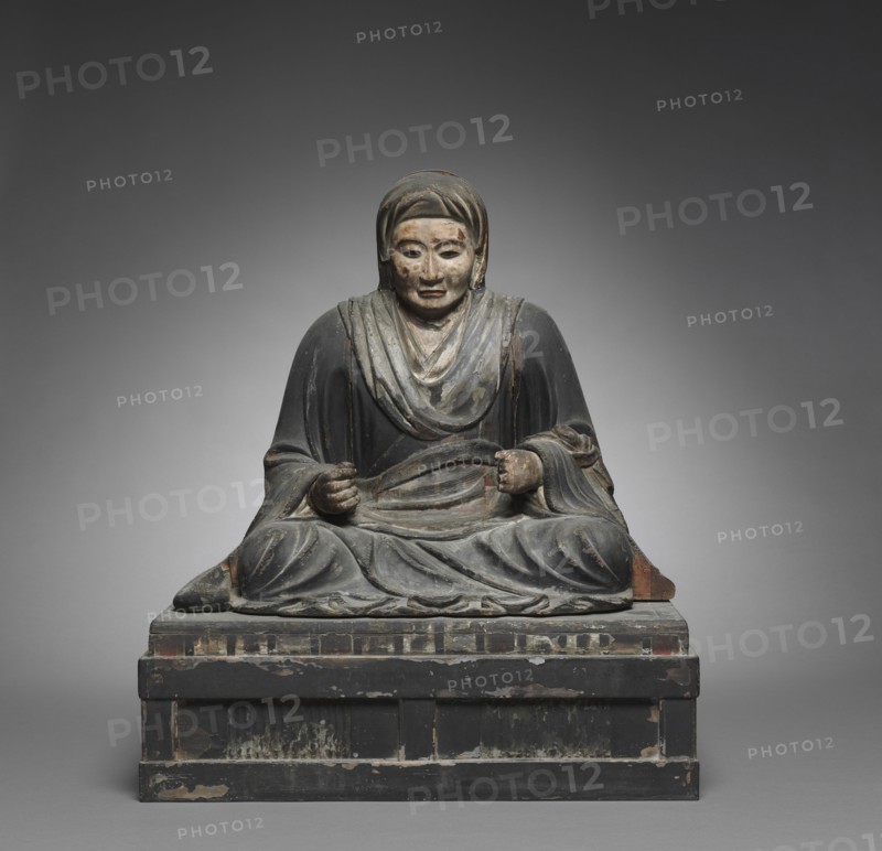 Portrait of the Mother of Hotto Kokushi, 17th Century. Japan, Edo Period (1615-1868). Wood with polychromy and inlaid crystal and stone eyes; overall: 60.3 cm (23 3/4 in.).
