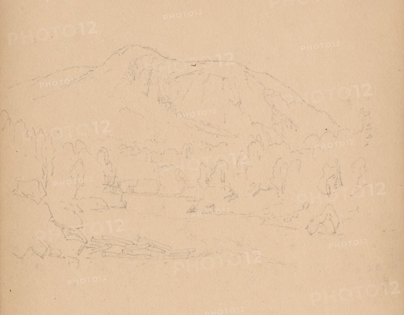 Sketchbook, page 08: Carter Mountian (?), 1859. Sanford Robinson Gifford (American, 1823-1880). Graphite;