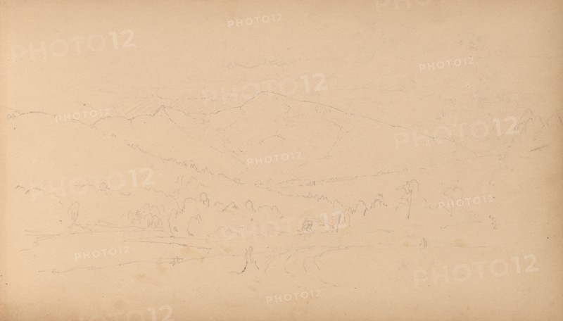 Sketchbook, page 10: Carter Mountian (?), 1859. Sanford Robinson Gifford (American, 1823-1880). Graphite;
