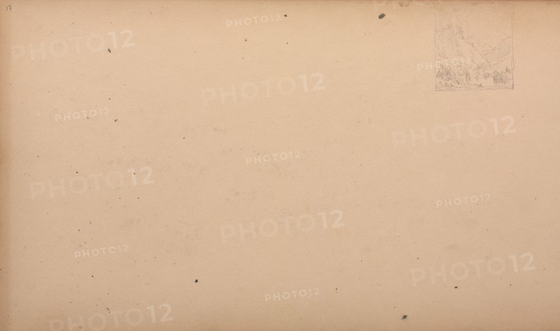 Sketchbook, page 17: Dixville Notch, Maine, 1859. Sanford Robinson Gifford (American, 1823-1880). Graphite; sheet: 13.9 x 24 cm (5 1/2 x 9 7/16 in.); image: 3.5 x 3.2 cm (1 3/8 x 1 1/4 in.).