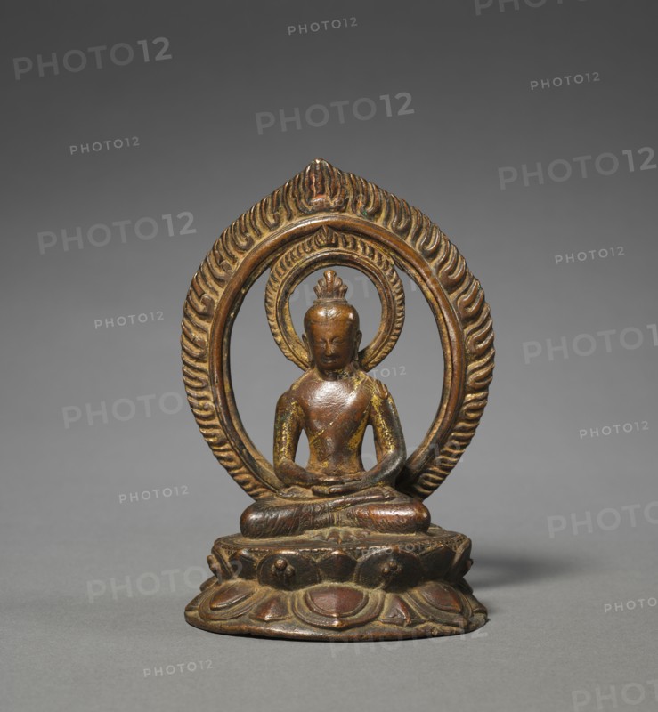Vak, an Emination of the Buddha Amitabha, 900s. Nepal, c. 10th century. Bronze; overall: 13 cm (5 1/8 in.).