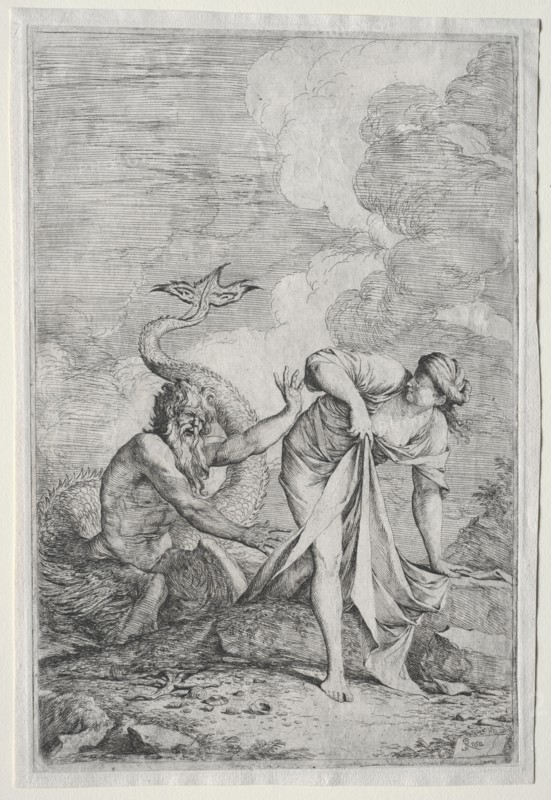 Glaucus and Scylla, c. 1661. Salvator Rosa (Italian, 1615-1673). Etching; framed: 52.4 x 39.4 cm (20 5/8 x 15 1/2 in.)