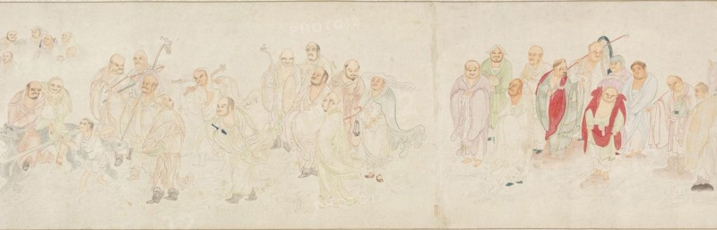 Clouds Visiting a Mountain Retreat, 1633. Tao Hong (Chinese, active c. 1610-1640). Hanging scroll, ink on silk; painting: 176.4 x 101 cm (69 7/16 x 39 3/4 in.); overall with knobs: 290 x 121.3 cm (114 3/16 x 47 3/4 in.).