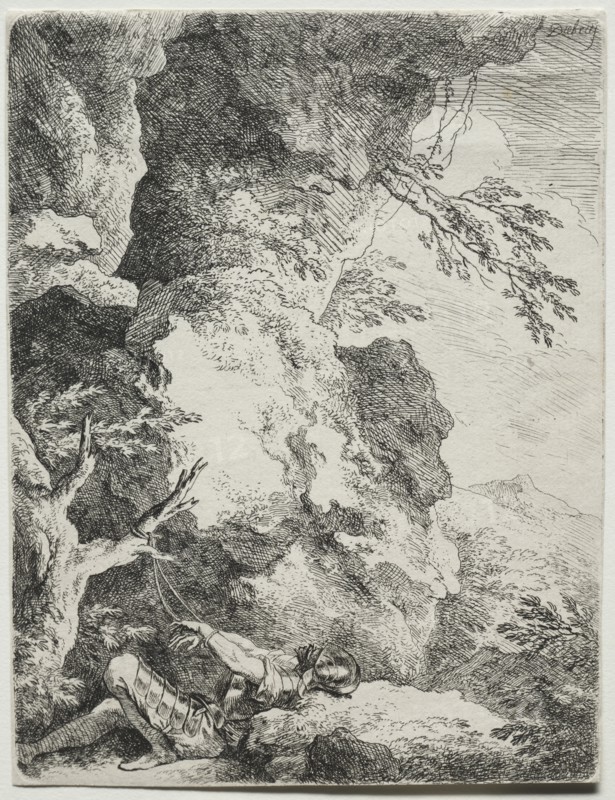 St. William, The Hermit Saint. Christian Wilhelm Ernst Dietrich (German, 1712-1774). Etching