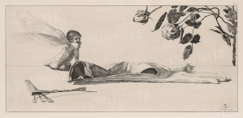 A Glove:  Amor, 1880. Max Klinger (German, 1857-1920). Etching
