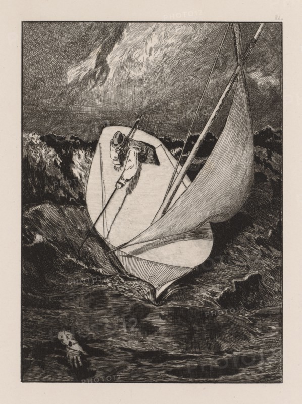 A Glove:  The Rescue, 1880. Max Klinger (German, 1857-1920). Etching