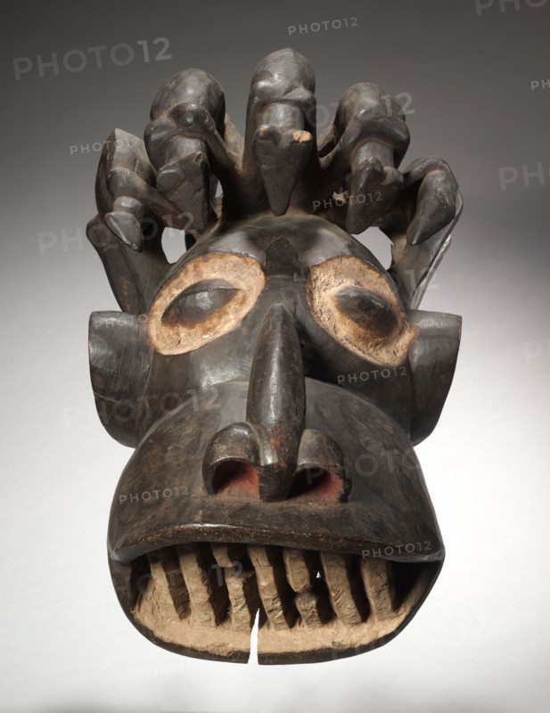 Helmet Mask, early 1900s. Equatorial Africa, Cameroon, possibly Kom, early 20th century. Wood, pigment; overall: 33 x 63.5 x 41.9 cm (13 x 25 x 16 1/2 in.)