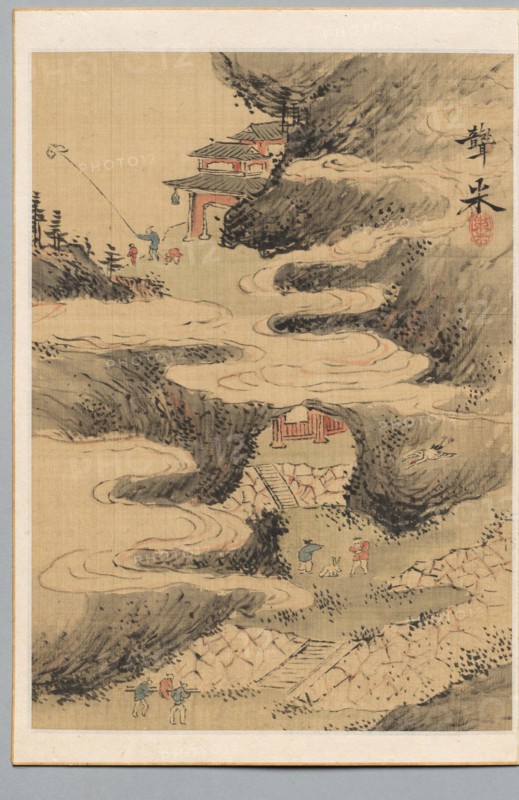 Children, late 18th-early 19th century. Aoki Mokubei (Japanese, 1767-1833). Album leaf; ink and color on ivory silk; sheet: 27.7 x 19.7 cm (10 7/8 x 7 3/4 in.).