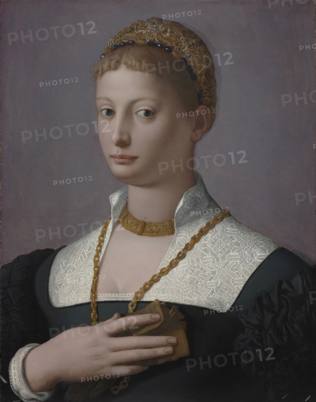 Portrait of a Woman, c. 1550. Agnolo Bronzino (Italian, 1503-1572). Oil on wood; framed: 81.5 x 68.5 x 5 cm (32 1/16 x 26 15/16 x 1 15/16 in.); unframed: 60 x 48.8 cm (23 5/8 x 19 3/16 in.).