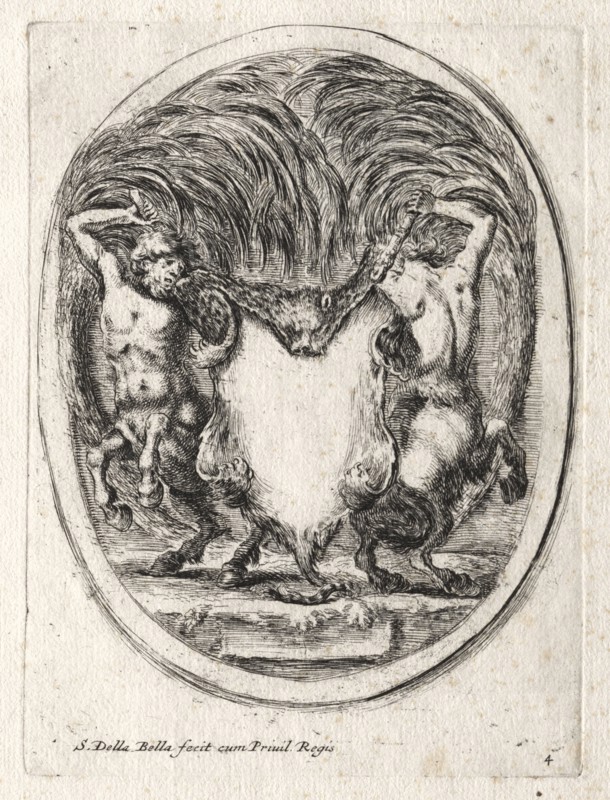 New Model for a Cartouche, 1647. Stefano Della Bella (Italian, 1610-1664). Etching