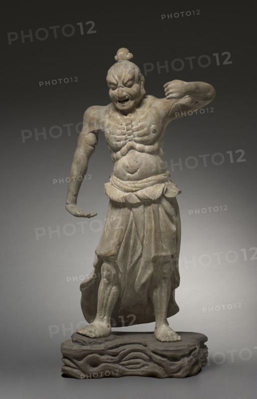 Guardian Figure: Nio, 1200s. Japan, Shiga prefecture, Kamakura period (1185-1333). Chestnut and cypress; overall: 167.9 cm (66 1/8 in.).
