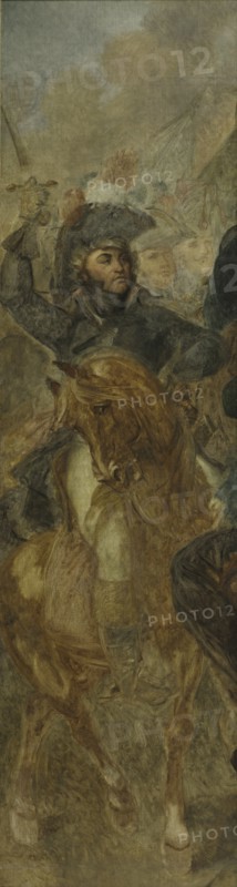 General Jean-Baptiste Kléber (Sketch for "The Battle of the Pyramids"), c. 1835. Antoine-Jean Gros (French, 1771-1835). Oil on linen; framed: 377.2 x 126 x 12 cm (148 1/2 x 49 5/8 x 4 3/4 in.); unframed: 352.1 x 97.8 cm (138 5/8 x 38 1/2 in.); former: 306 x 98 cm (120 1/2 x 38 9/16 in.).
