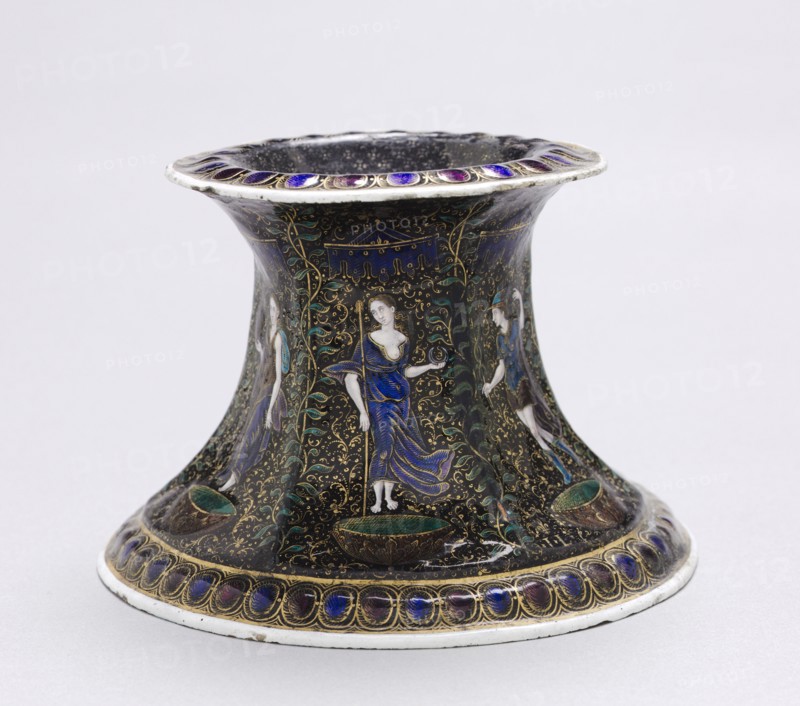 Salt Dish, early 1600s. Jean Limousin (French, 1528-c. 1610). Painted enamel on copper; overall: 8.6 x 14.2 x 14.2 cm (3 3/8 x 5 9/16 x 5 9/16 in.).