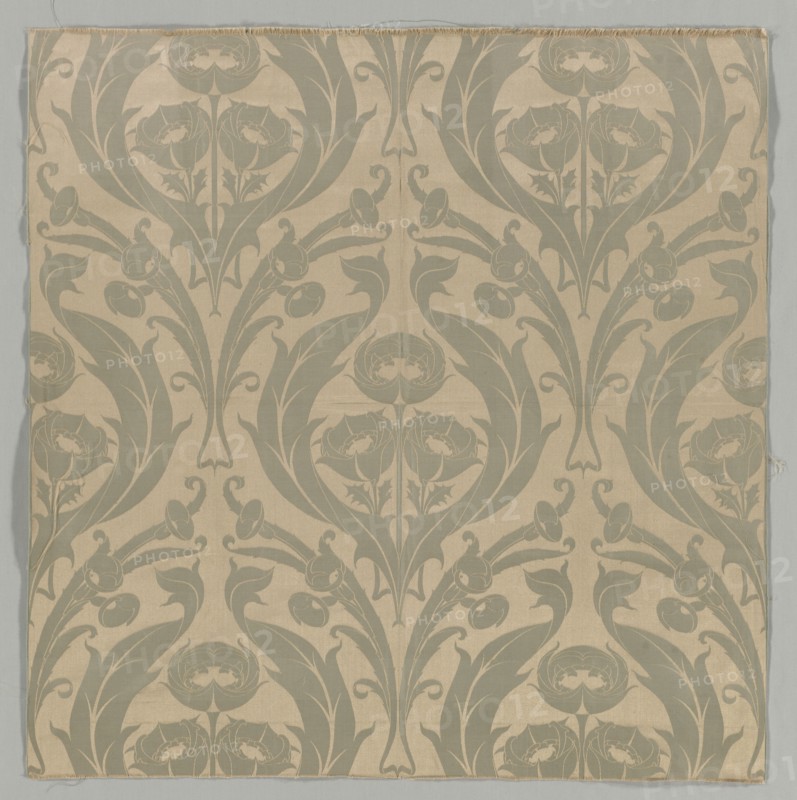 Textile Fragment, c 1900. William Morris (British, 1834-1896). Silk and cotton; overall: 87.6 x 85.1 cm (34 1/2 x 33 1/2 in.).